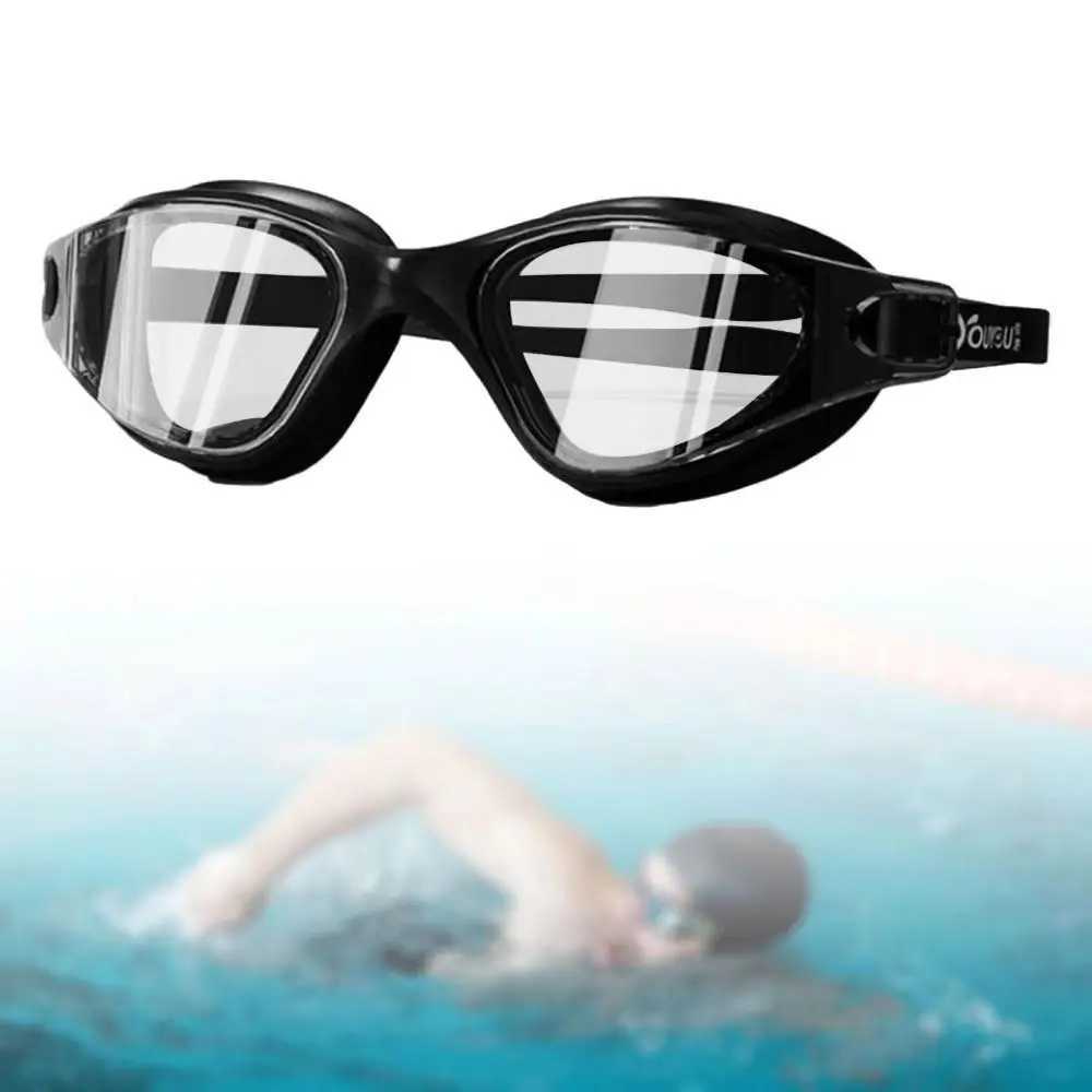Antifog Adult Swimming Goggles Set Adjustable with Nose Clip Diving Eyewear UV Protection Waterproof Electroplated Flat Glasses J250917