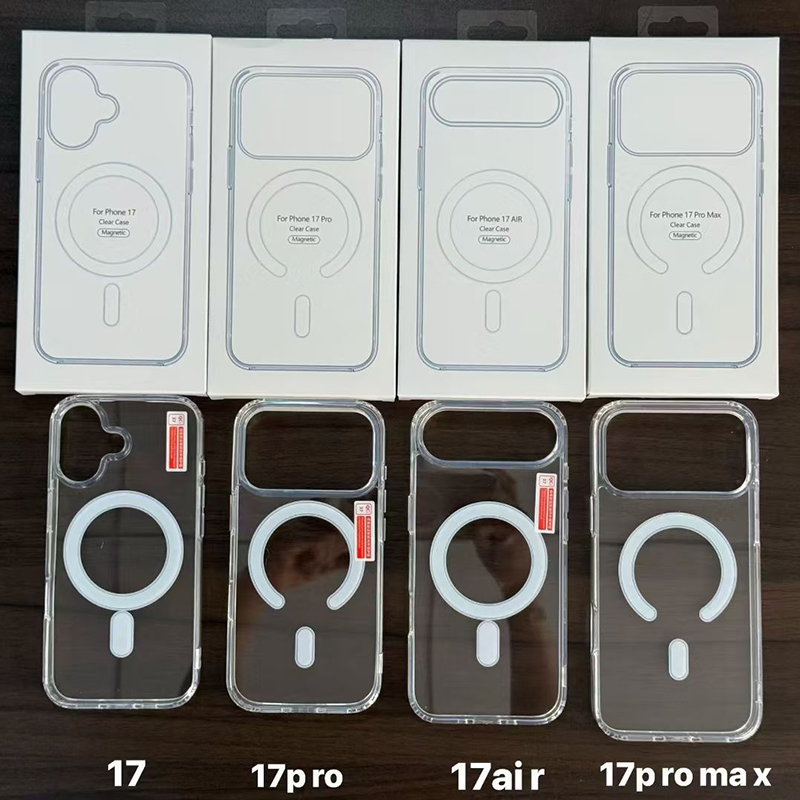 Clear Magnetic For Magsafe Wireless Cases Acrylic Shockproof For iPhone 17 Air 16e 16 15 14 Plus 13 12 11 Pro Max Samsung S25 Edge S24 S23 FE Ultra A07 A17 A06 A16 A26 A36 A56