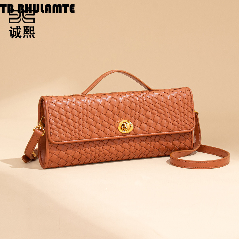 Free Shipping Designer Bag Niche High-end Woven Single-shoulder Baguette Bag Fashion Luxury Bag Clutch Evening Bag Versatile Women's Crossbody Ba