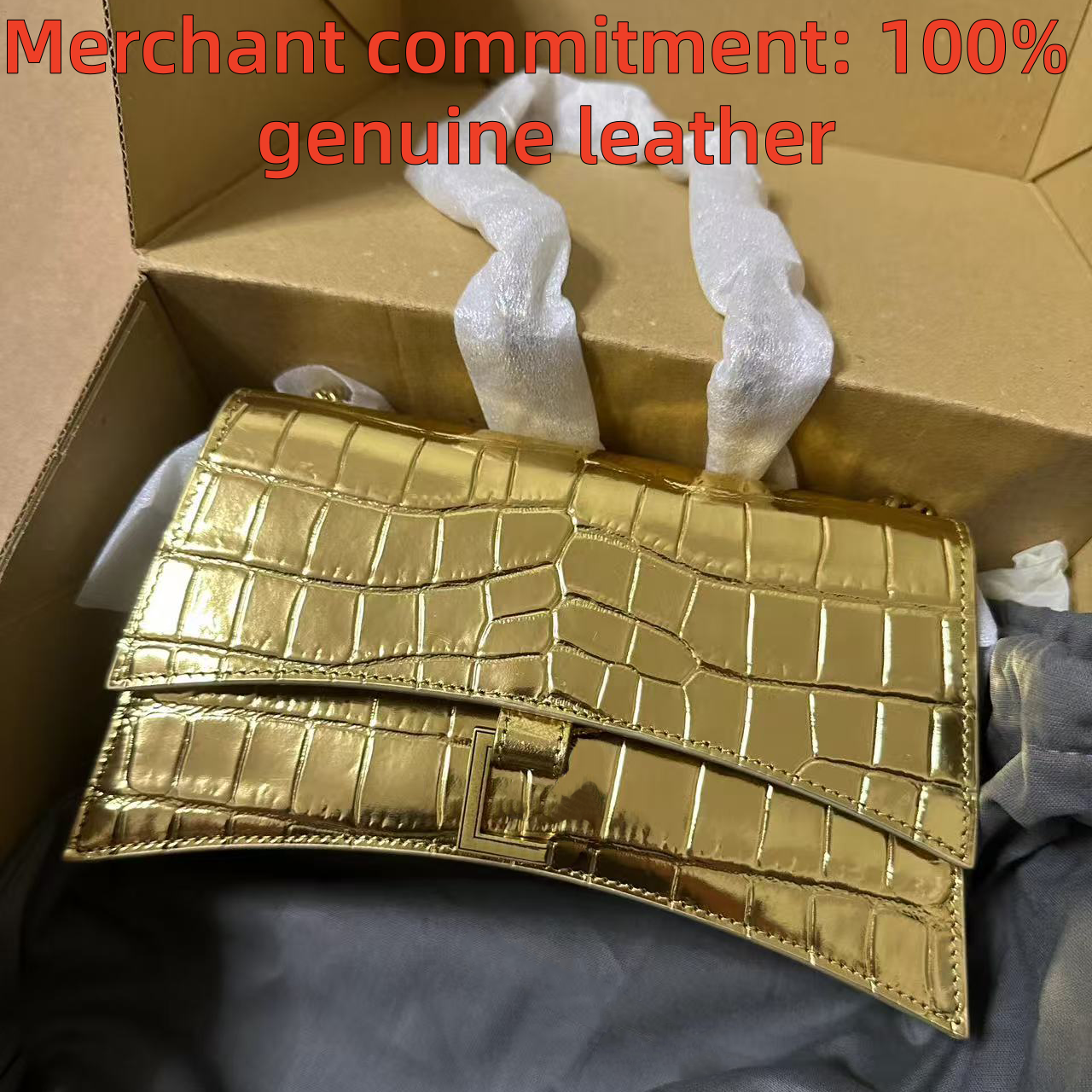 Top quality Designer bags Hourglass chain Wallets Luxury bag Womens mens genuine leather crossbody Shoulder bag fashion crocodile Clutch Bags gold silver Purses