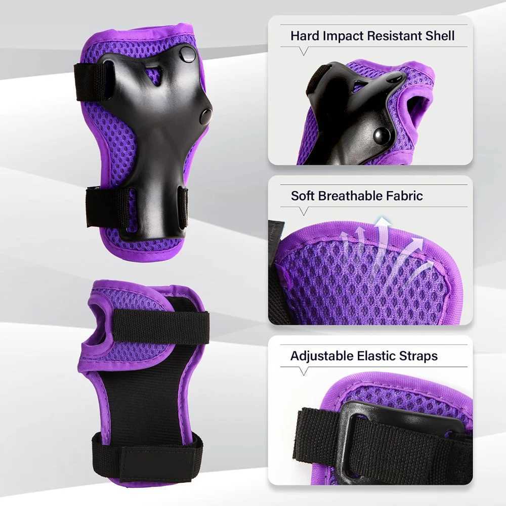 6pcs Set of Riding Protective Gear for Skating Skateboarding Balance Car Antifall Equipment Knee Pads Hand Guards J250917