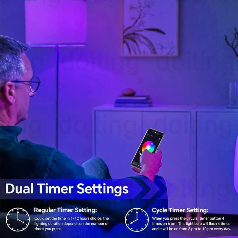 Colour Changing Light B22 Tuya Bluetooth APP Control 220V LED Bulbs Dimmable RGB White RGBCCT 16 Million Smart Life C250917