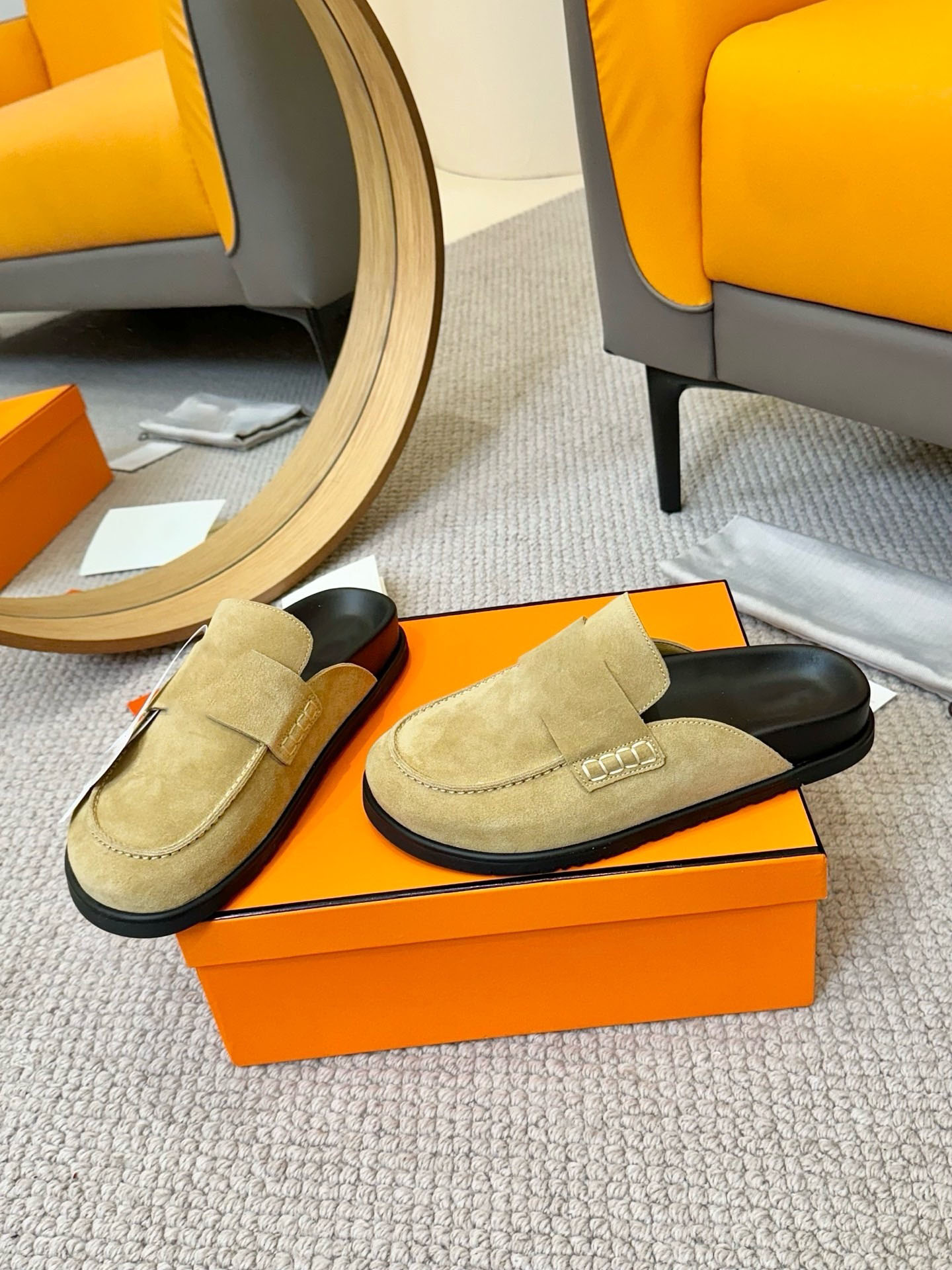 10A top quality luxury designer W. Muller half slippers wool loafers golden skate shoes early autumn comfortable casual shoes stylish platform slippers