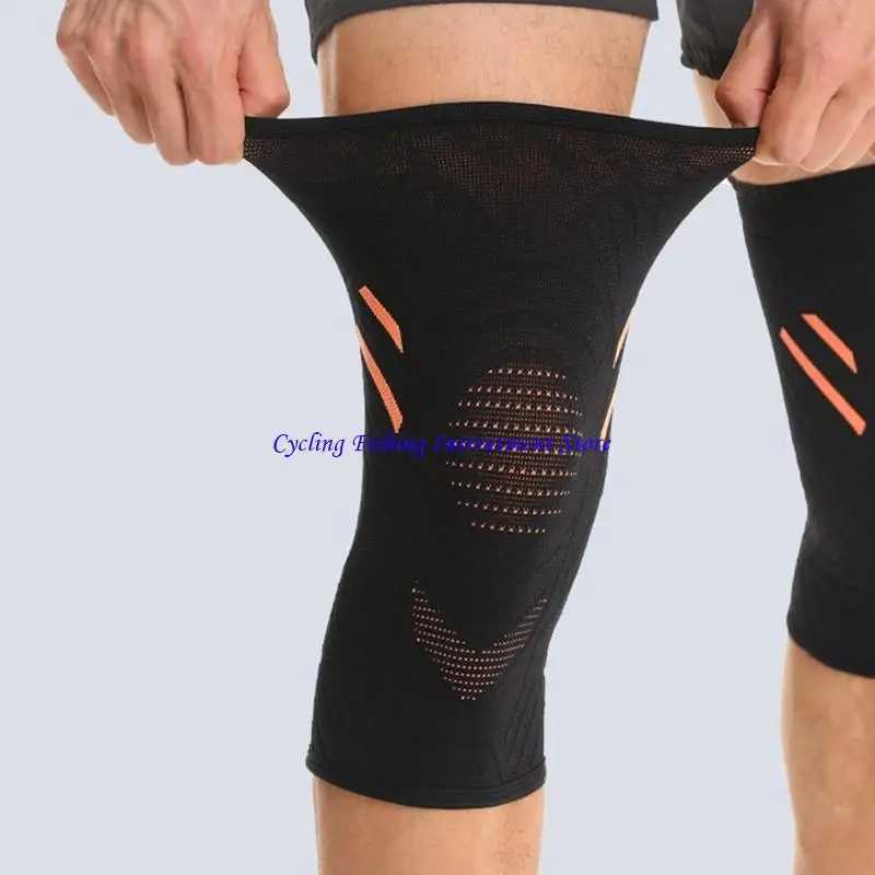 G92F Elastic Knee Support Brace Breathable Knit Knee Sleeve for Running Basketball J250917