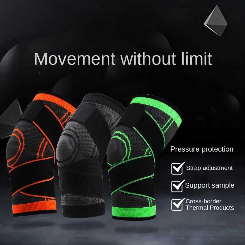 2PCS Knee Pads Sports Pressurized Elastic Kneepad Support Fitness Basketball Volleyball Brace Medical Arthritis Joints Protector J250917