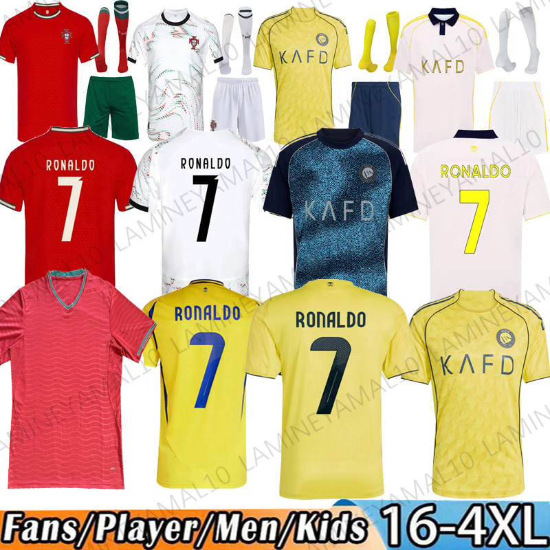 25 26 Ronaldo Portugal football shirt MANE Al Nasser FC 2025 2026 boys' fan player B.FERNANDES BERNARDO football shirt 2012 16 vintage shirtS Riyadh