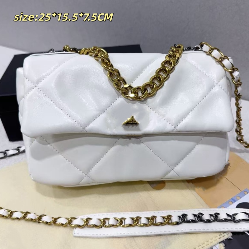 Fashion designer chain shoulder crossbody bag light luxury women's solid color letter diamond grid pattern bag banquet outdoor commuting bag