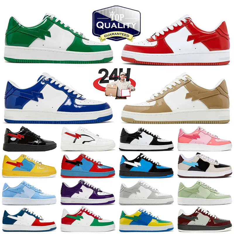 Designer Shoes for Men Women Sk8 Sta ape Low Sneakers White Silver Brown Ivory Black Camo Purple Orange Brown Beige Navy Camouflage Fashion Sports Trainers DHgate