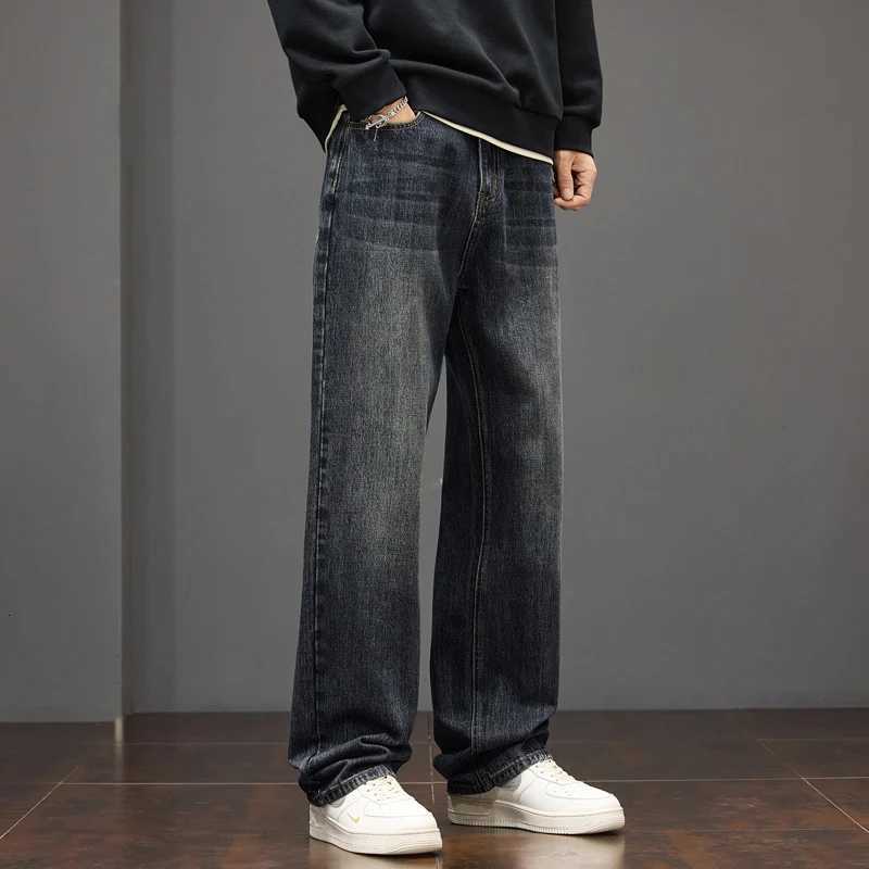 Highend Wideleg Jeans Mens Fashion Brand Loose Straight 2025 Autumn and Winter New Retro Mens Casual Pants TrendZ250917