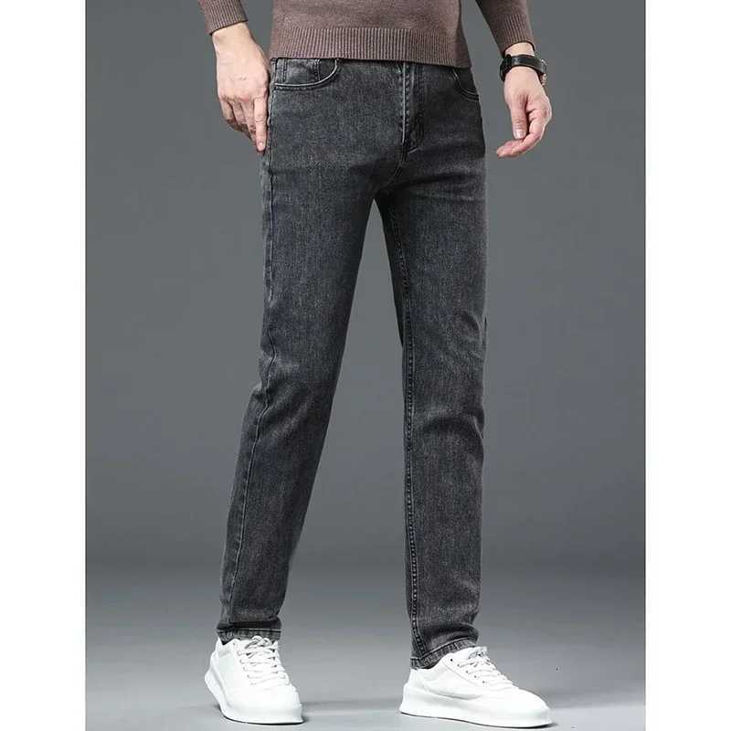 New Spring Mens High Street Casual Jeans Korean Designer Comfortable Stretch Trousers Classic Vintage Slim Fit Denim Pants MaleZ250917