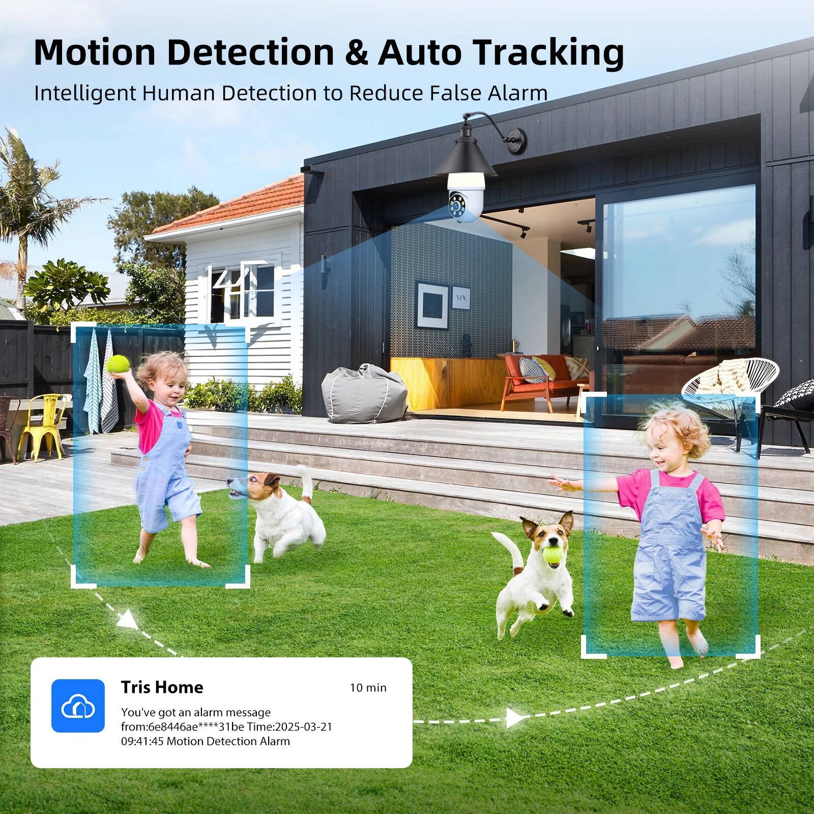 5Mp E27 Camera Wifi Surveillance With LED Bulb PTZ 10X Zoom Ai Human Tracking Two-Way Audio Night Vision Wireless Cam ICSEE