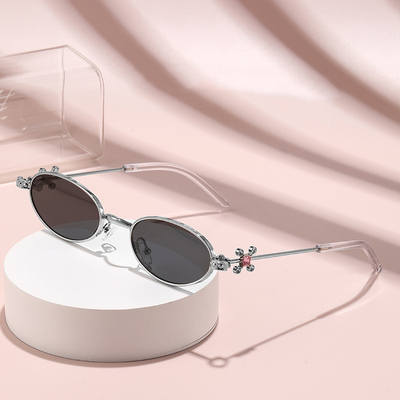 Sunglasses Womens Retro Oval Sunglasses for Women Men Fashion Small Oval Sun Glasses 90s Vintage Driving Shades