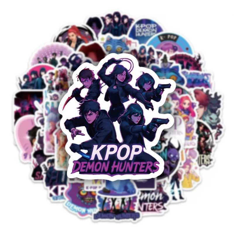 Kpop Demon Hunters Stickers Kpop Demon Hunter DIY Decoration Skateboard Laptop Luggage Motorcycle Phone Sticker Decals Gift Toys C250918