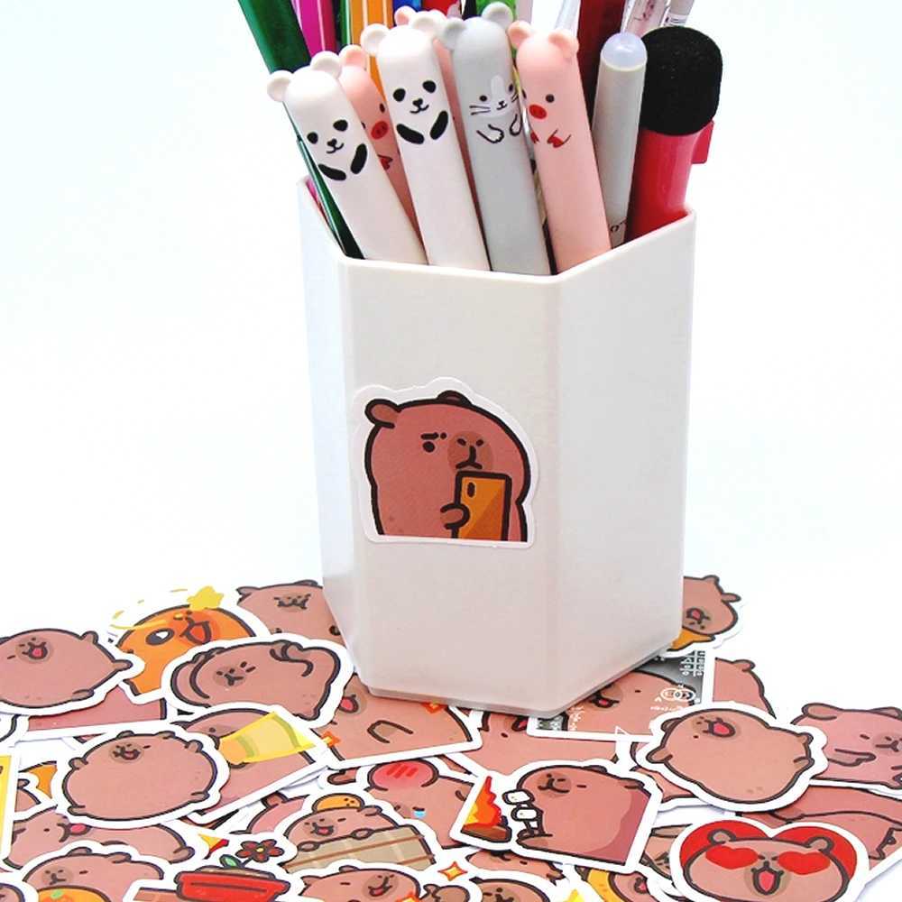 1050100pcs Capybaras Stickers Cartoon Cute Decals Toy Stationery Guitar Phone Bicycle Laptop Luggage Car Graffiti Kids Sticker C250918