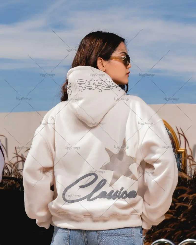 New American Casual Loose Top Letter Printed Fashion Versatile Hoodie Men High Street Harajuku Y2K Oversized Sweatshirt WomenZ250918