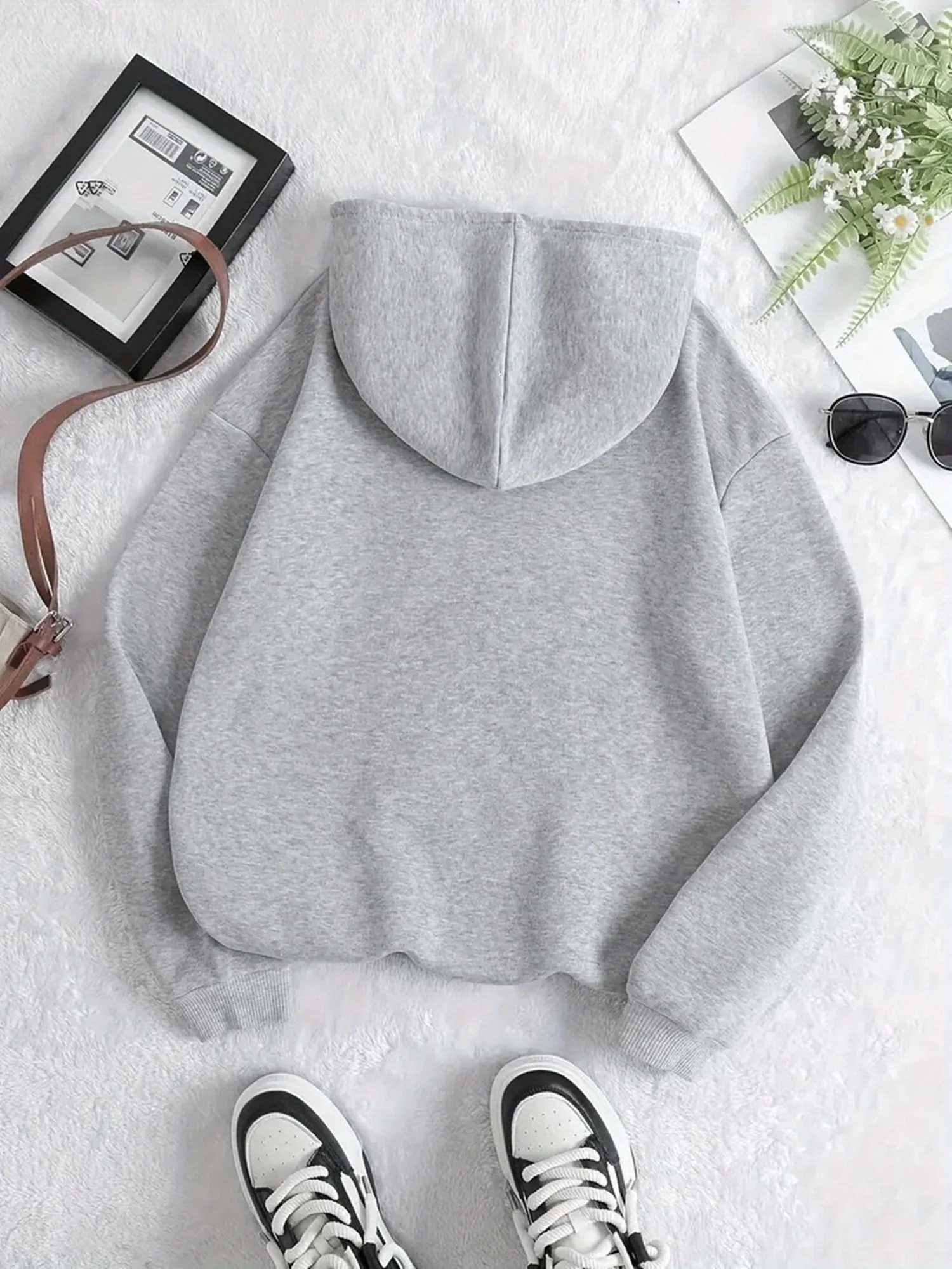 Cartoon Panda Print 2025 AutumnWinter Womens Cute Hoodie Round Neck Long Sleeve Casual Womens Sweatshirt ClothingZ250918