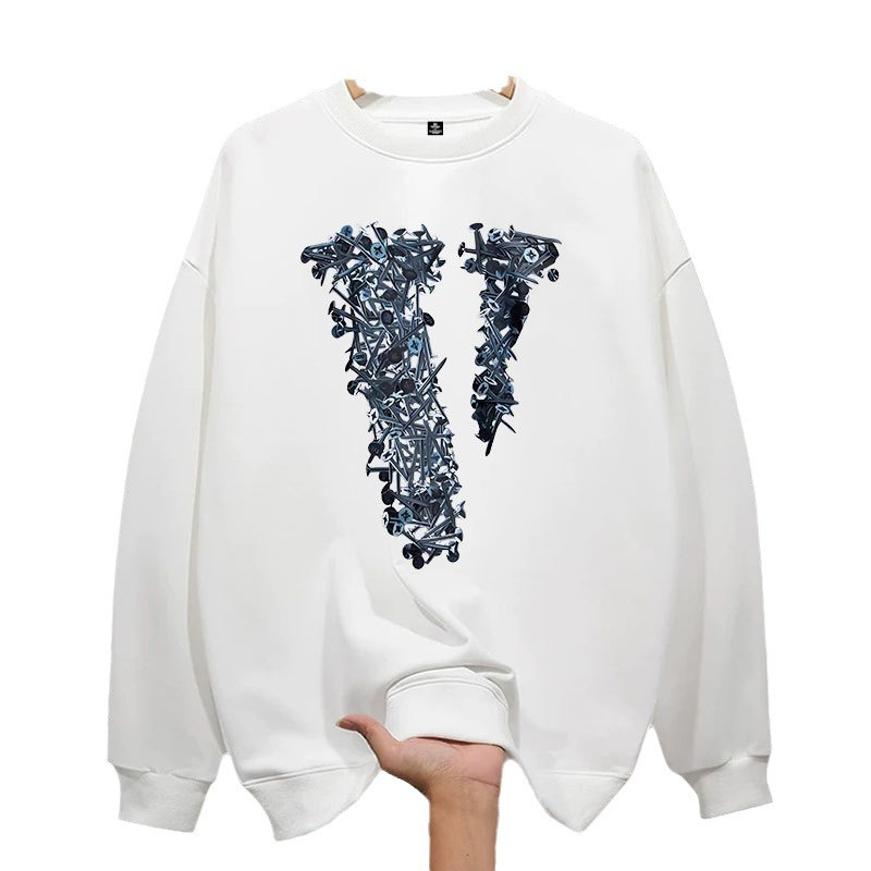 Free Shipping Designer Sweatshirts Light luxury fashion high-end printed hoodie cool casual mens trendy round neck versatile autumn winter velvet top