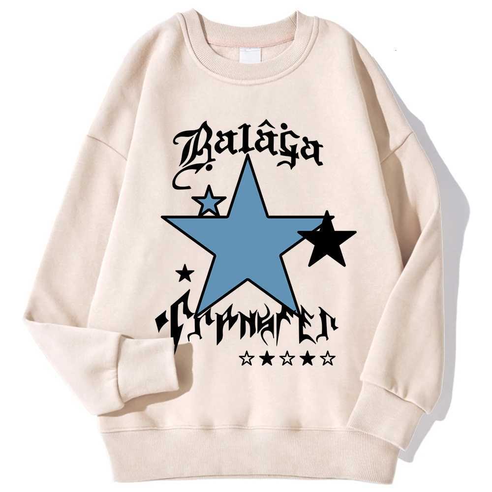 Stars And Letter Prints Sweatshirt Womens Crewneck Basics Hoodies Warm Tops Autumn Winter Comfortable Women ClothesZ250918