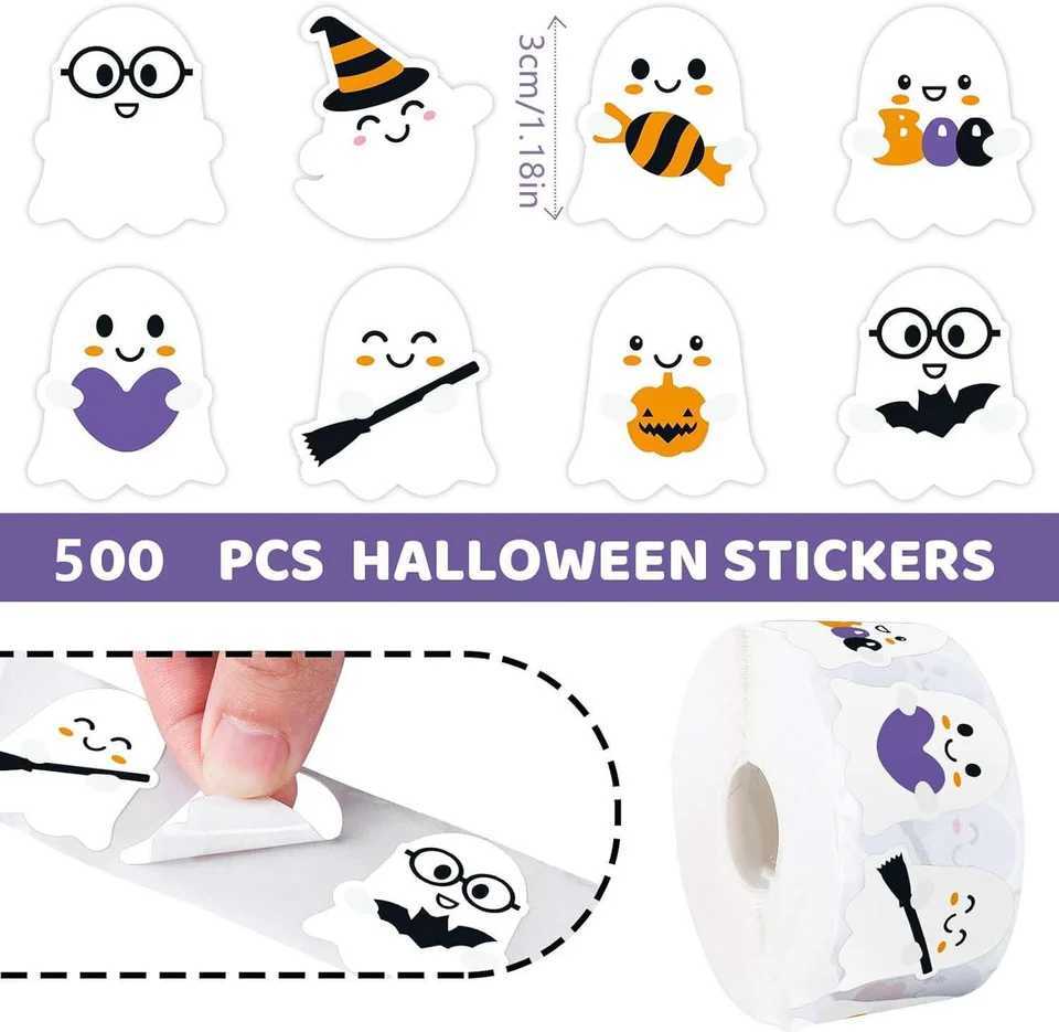 500 pcs Halloween stickers children handdecorated cartoon stickers DIY stickers holiday party scene layout props C250918