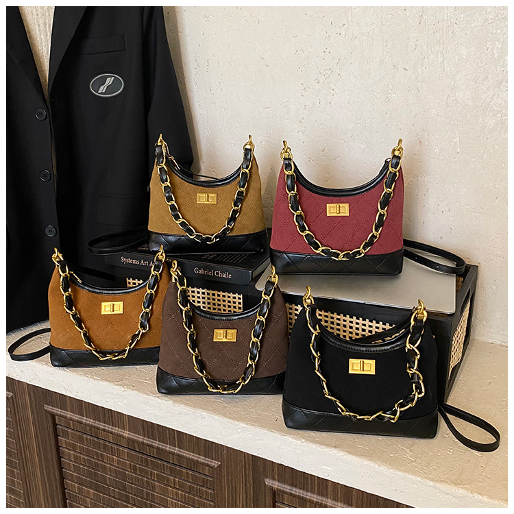 Hot Free shipping designer bags for womens Shoulder bags brown black red yellow Autumn new high-end western-style simple shoulder crossbody bag