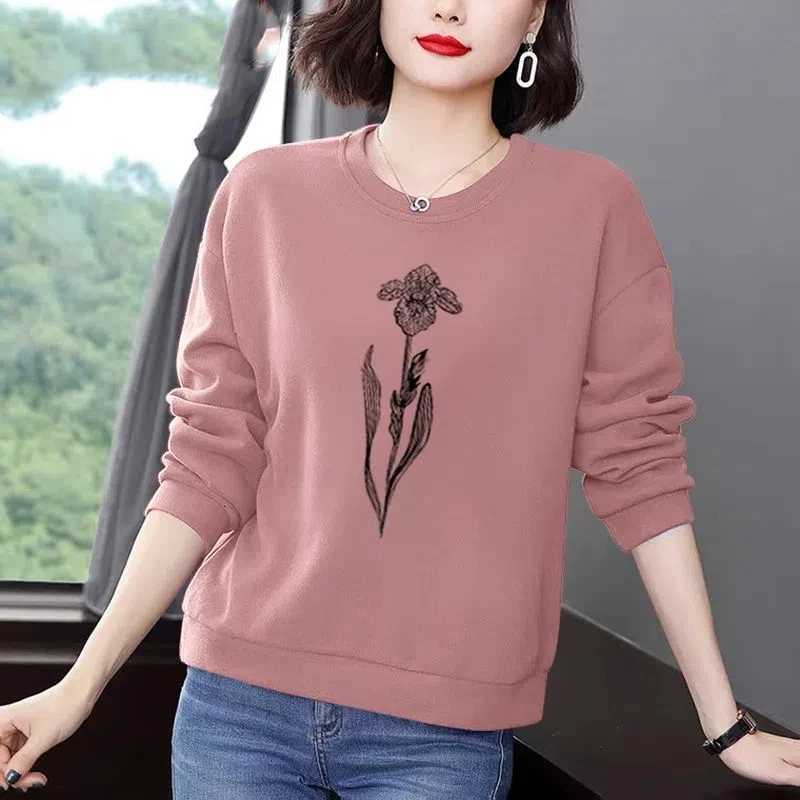 Simplicity Casual AutumnWinter New Womens ONeck Printing 3D Fashion Allmatch Loose Long Sleeve Pullovers Sweatshirts TopsZ250918