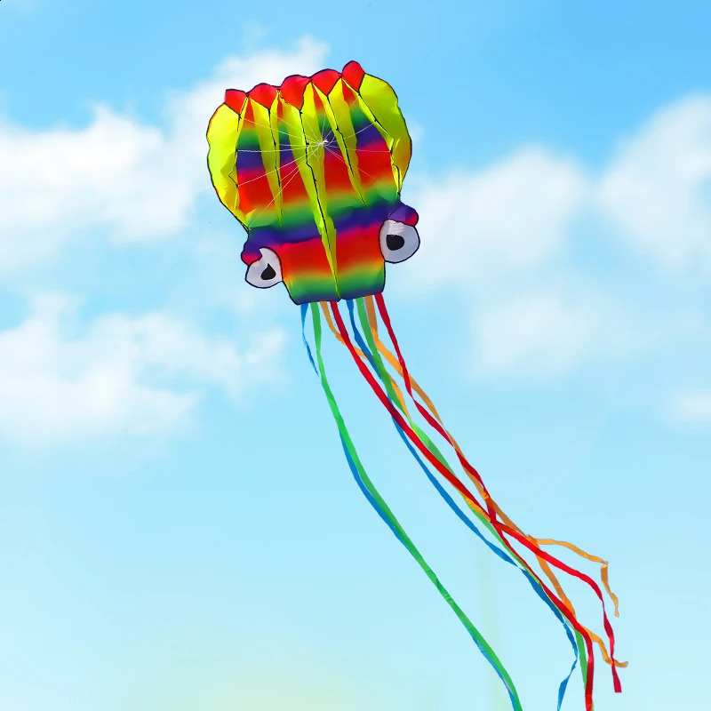YongJian 3D octopus soft kite 5m Giant Kite With 100m tire line kites for adults outdoor toys 250918