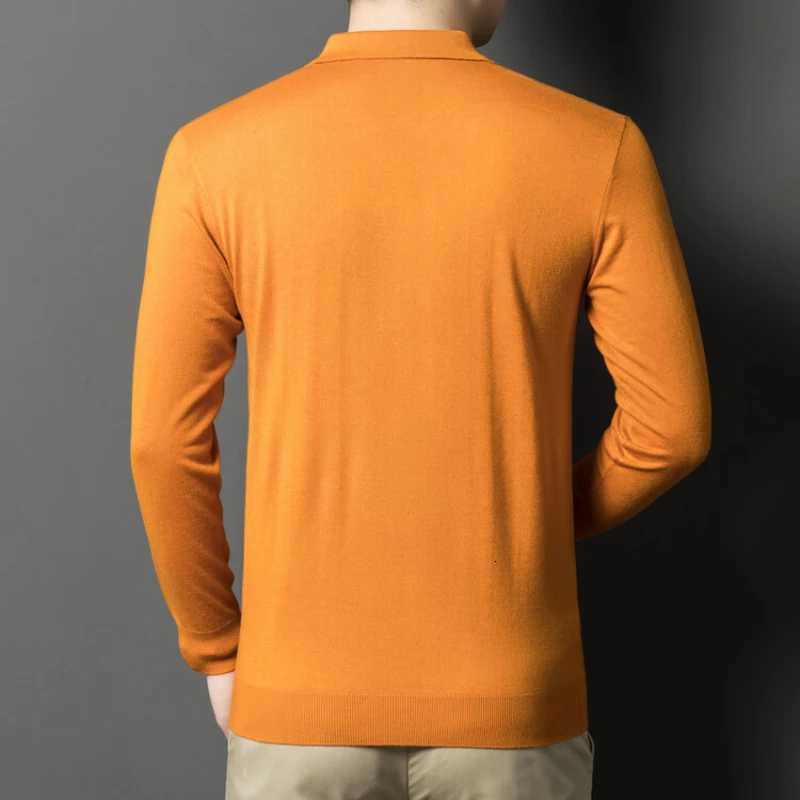 Mens pullover sweater with Vneck business casual polo keeping warm with wool cashmere sweaterHighquality mens clothingZ250918