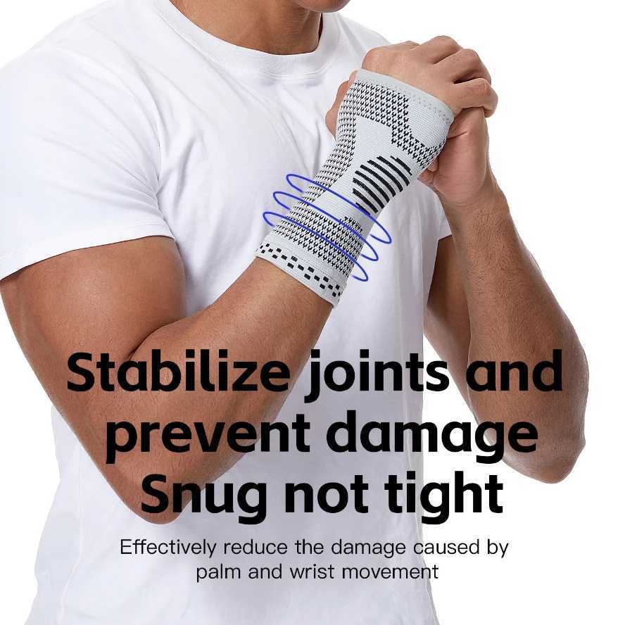 Gym Sports Wristband Wrist Protector Palm Guard Wrist Support Adjustable Wrist Brace Strap Compression Gloves for Carpal Tunnel J251211