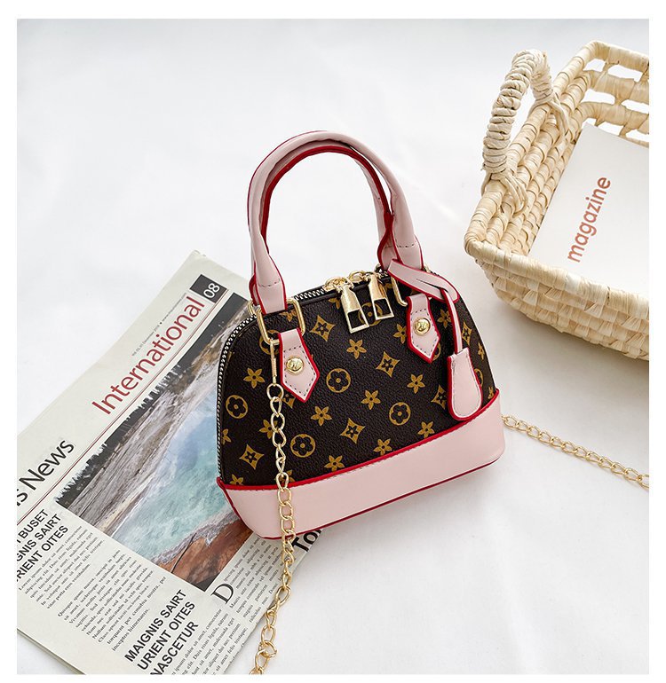 free shipping Fashionable trendy girl's children's handbag little girl's shell bag stylish chain diagonal cross bag