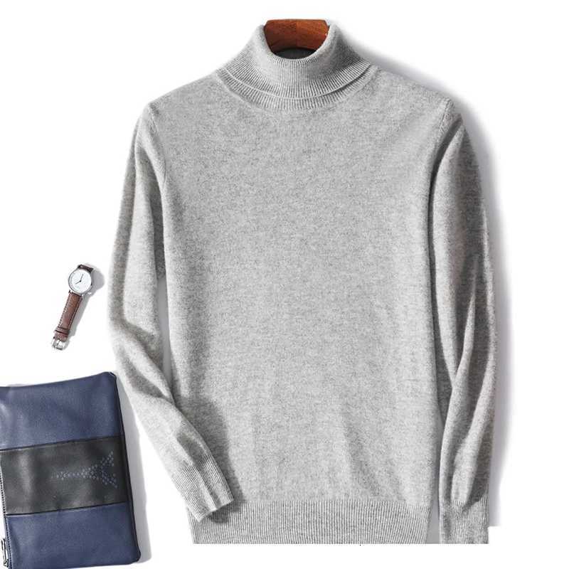 Mens Turtleneck 100 Pure Wool Sweater Men 2024 Autumn and Winter Large Size Loose Knitted Sweater Keep Warm Tops Men JumperZ250918