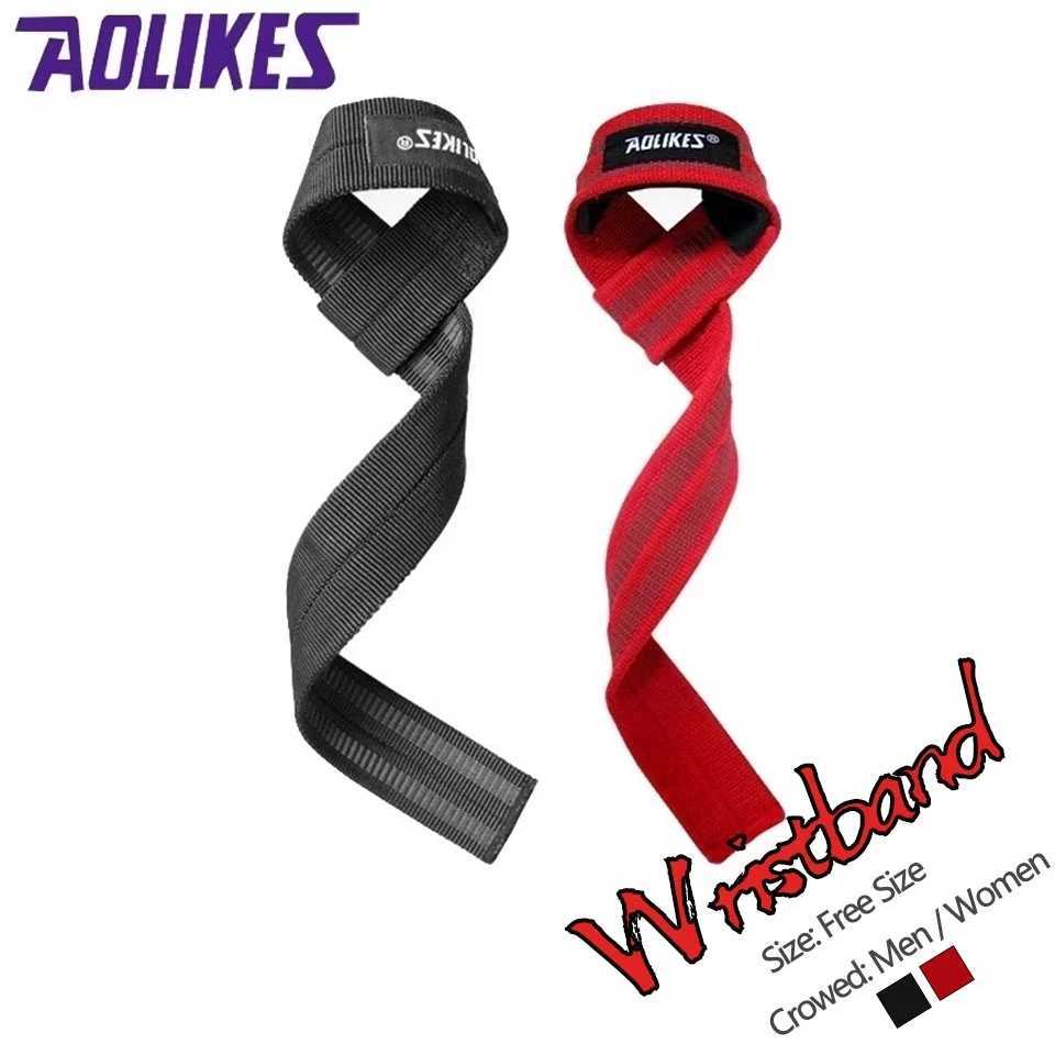 AOLIKES 2PcsLot Sport Wrist Support Professional Adjustable Weight Lifting Bodybuilding Wristband Gym Strap Protection Wrist J251211