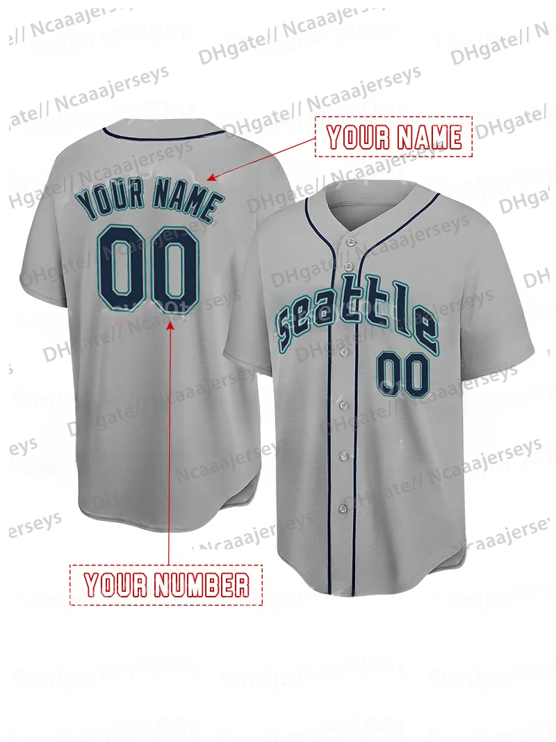 Ichiro Suzuki Custom Baseball Jersey Stitched Personalized Ken Griffey Jr. Customized Jerseys Custom Any Number Name