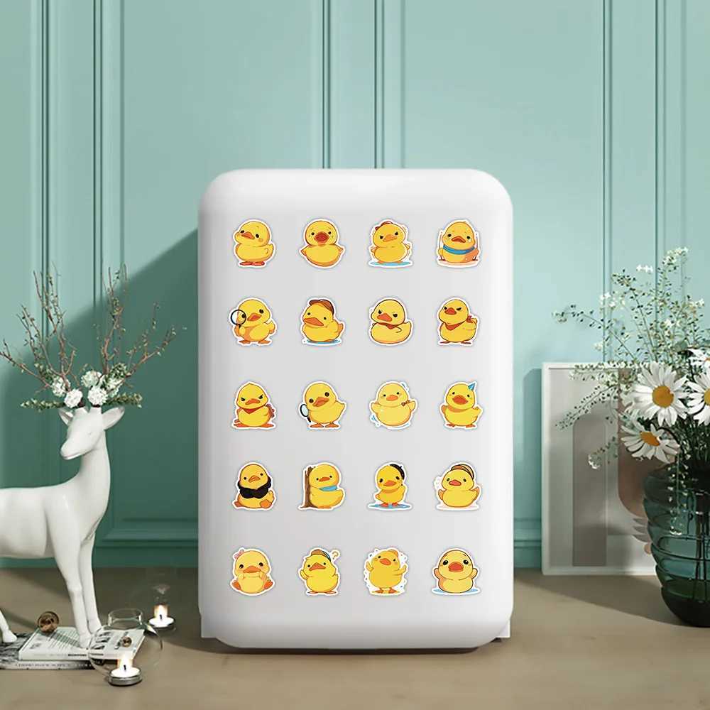 50PCS Cute Yellow Duck Sticker Children Award Decals Stationery Phone Laptop Water Bottle Luggage Desk Door Waterproof Stickers C250918