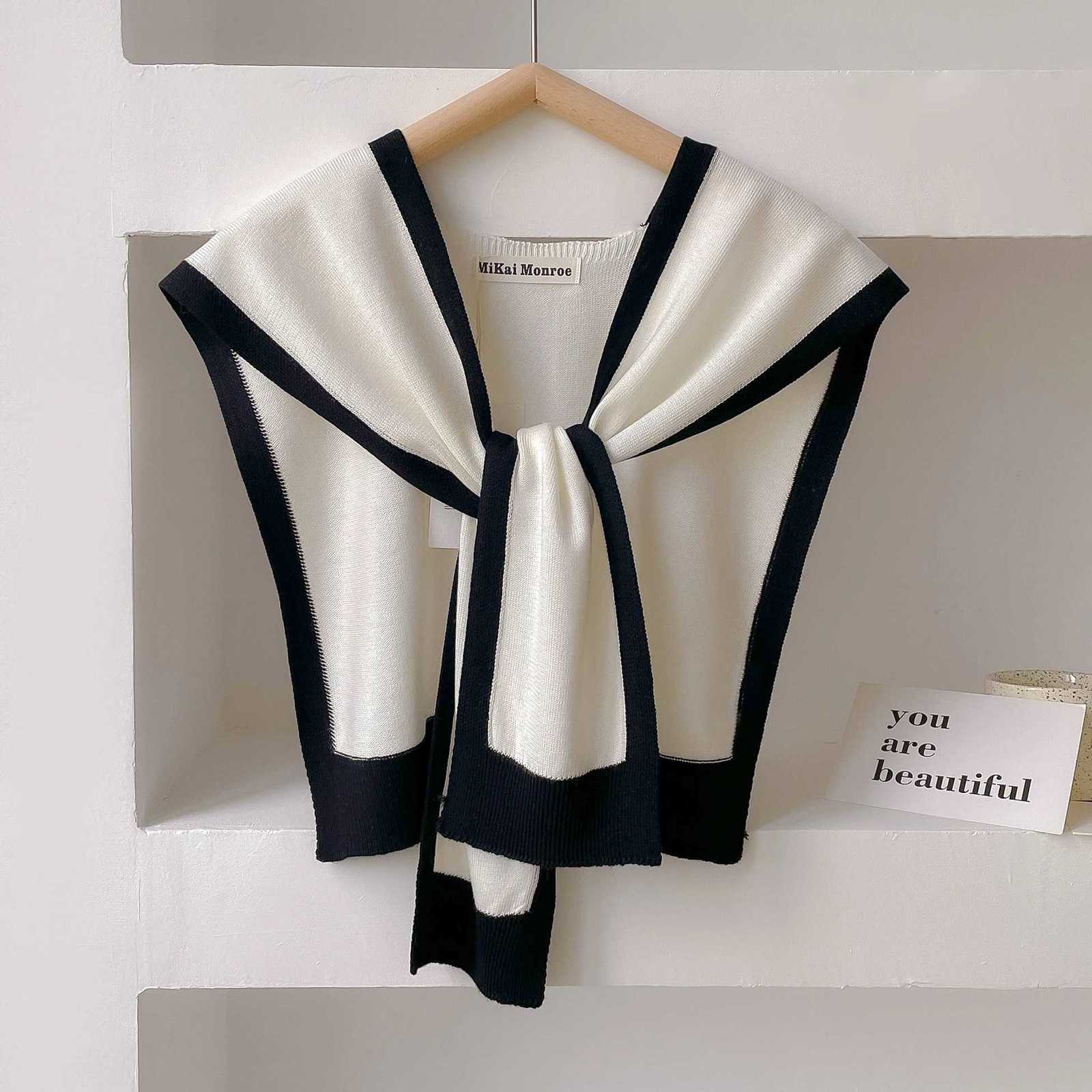 2025 Spring And Autumn Knitted Shl With Summer Off AirConditio Ro Neck And Shoder Scarf Casual Fashion Outdoor Y250918