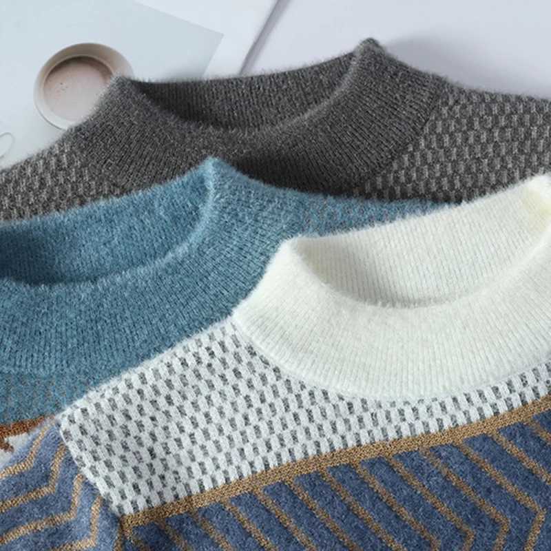 Sweater men winter korean style mens warm thicken sweater men fashion sweaters Mens wool pullovers male full size M3xl4XLZ250918