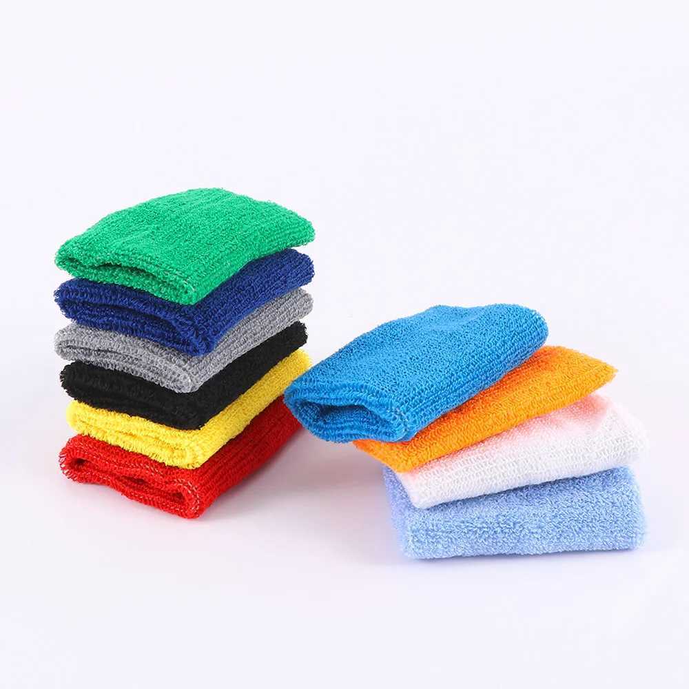 1pc Adult Cotton and Fiber Wrist Sweat Band Sports Set Gym Sweatband Fitness Towel Fancy Dress Run Wristband Wrist Guard Support J251211