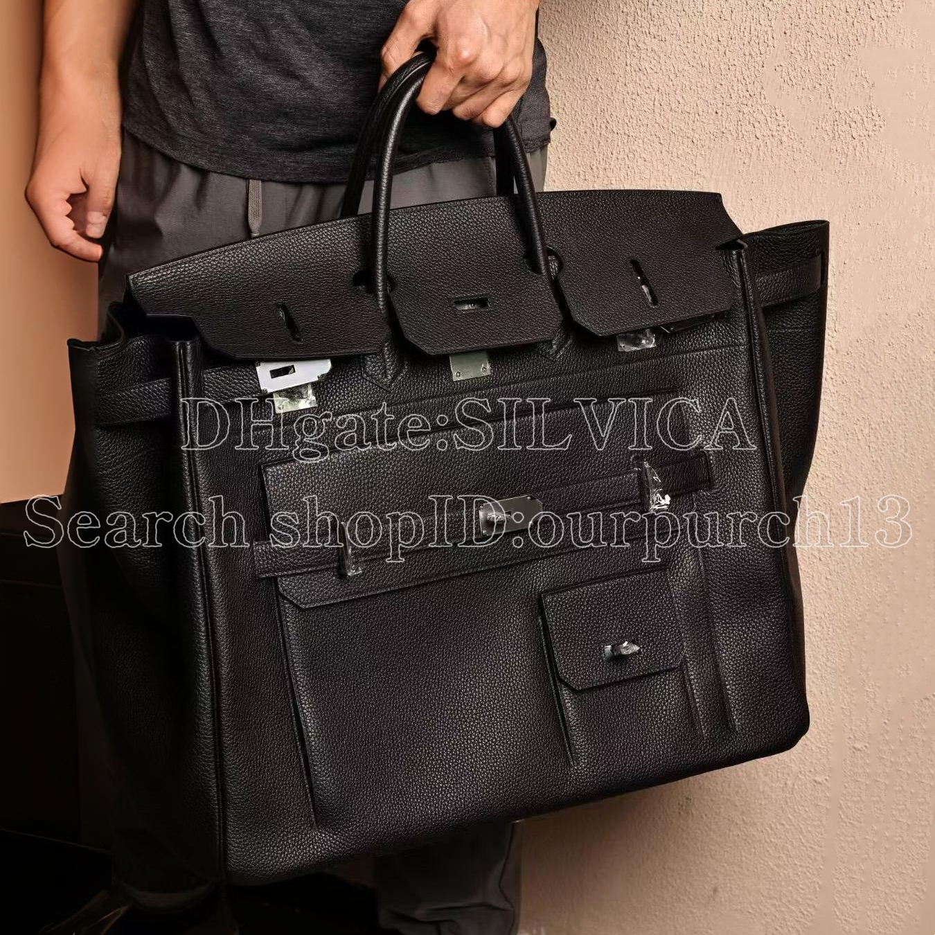Designer luxury brand hac50 platinum bag hac40 private custom handmade men's handbag, leather top master quality.