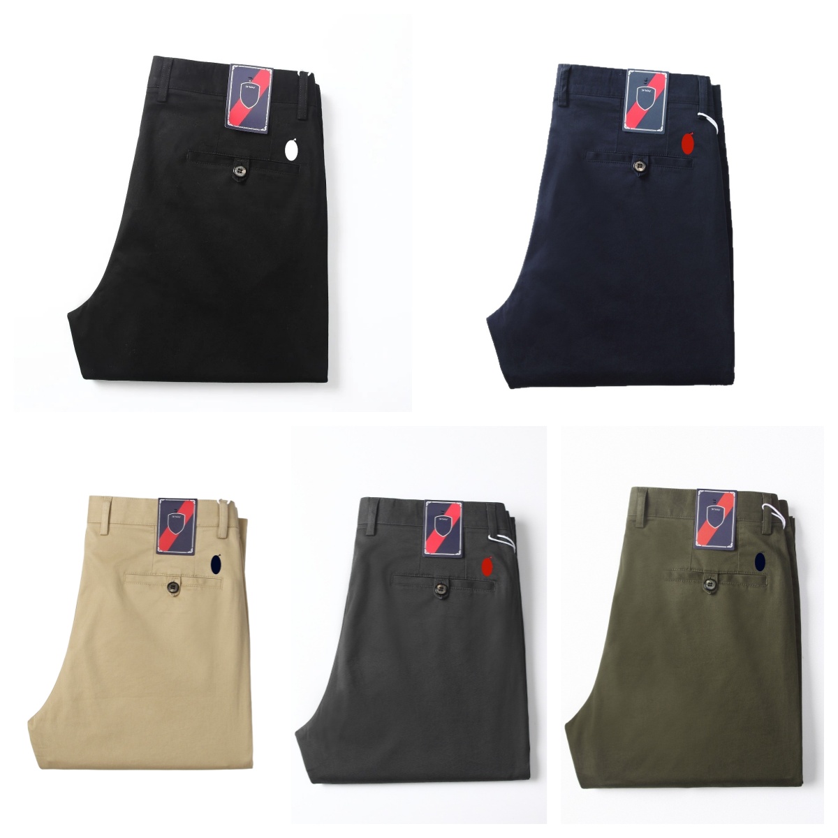 Men's Pants Designer Classic Pony Embroidered Mens Cotton Polo Pants Luxury Brand Fashion Business Casual Solid Color Mens Straight Trousers