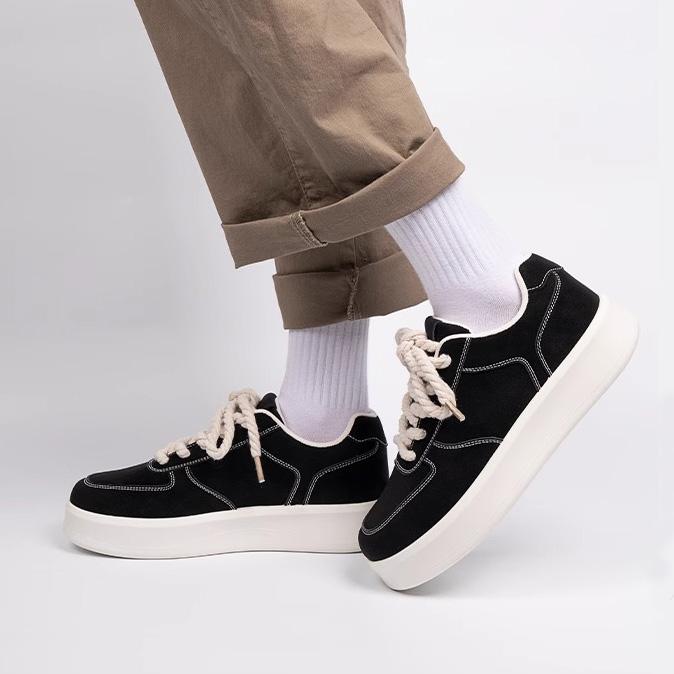Boy Footwear Streetwear Shoes Men's Korean Casual Sneakers with Thick Soles