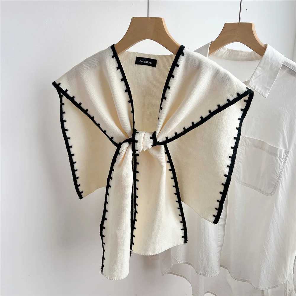 Wen Fashion Solid Color Knitted Shl Scarf Autumn And Winter Ces With Shirts Clothes Decorative Scarves Windproof Y250918