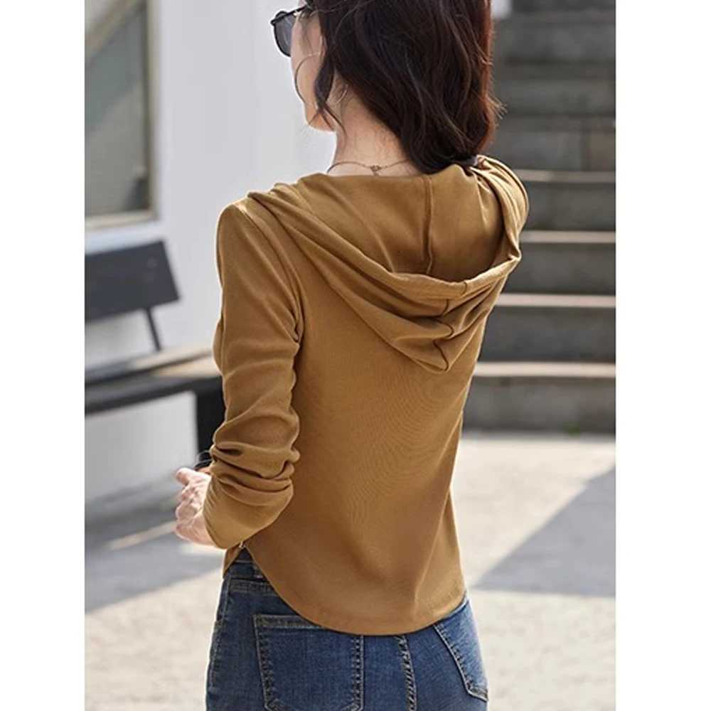 Green hooded long sleeved tshirt womens autumn and winter half zipper embroidered sports shirt casual plus size short topZ250918