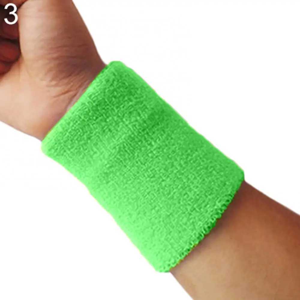 1x Sports Wrist Sweatband Tennis Wristband Cotton Yarn Volleyball Gym Wrist Brace Support Sweat Band Towel Bracelet Protector J251211