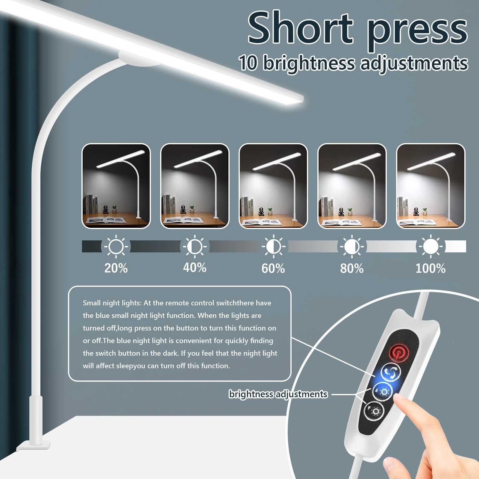 LED Desk Lamp for Office Home EyeCaring Architect Task Lamp 30 Lighting Modes Adjustable Flexible Gooseneck Clamp Light C250918