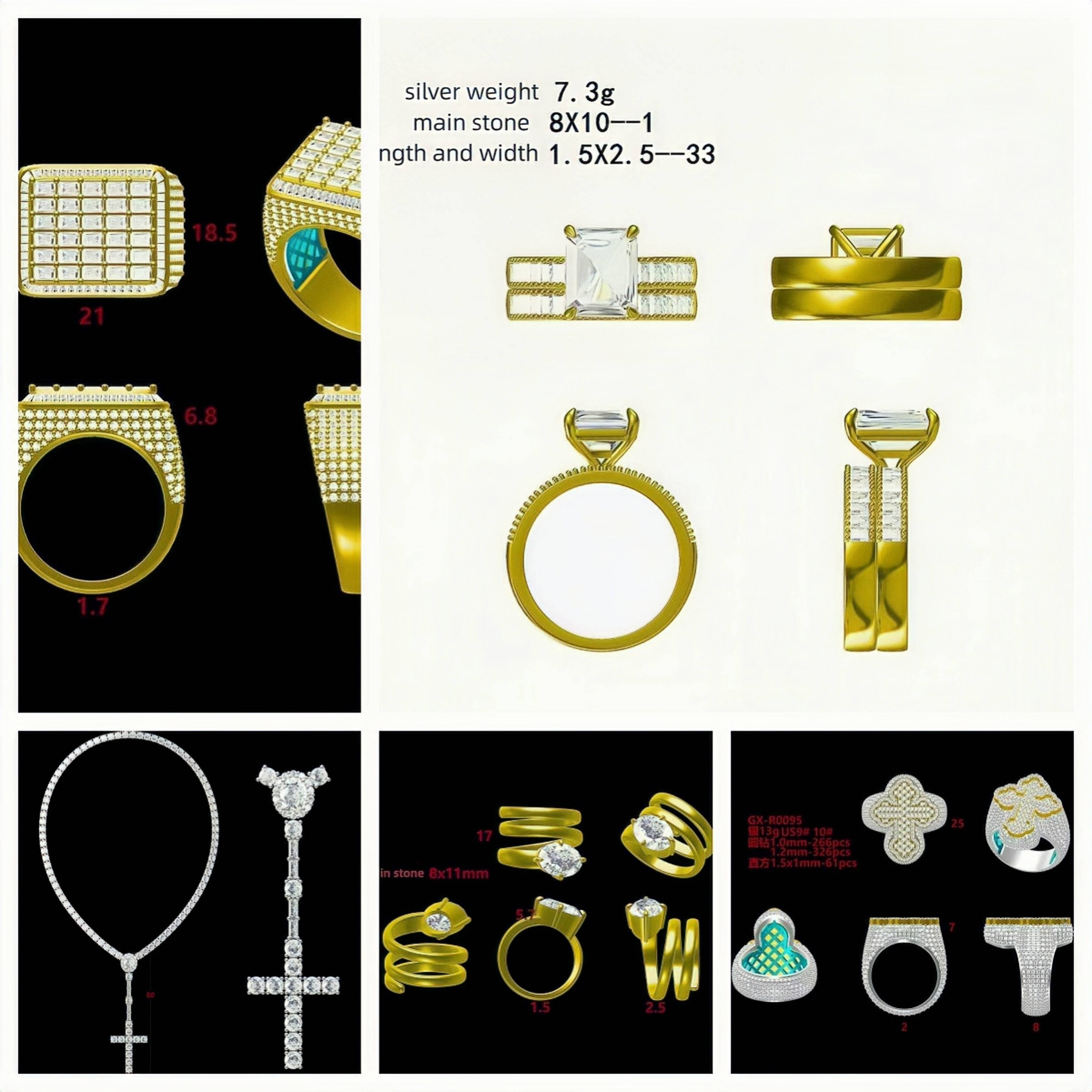 Custom Marquise Cut Vvs D Color Moissanite Necklace High Quality White Gold 925 Sterling Silver Jewelry Fine Unisex Jewelry