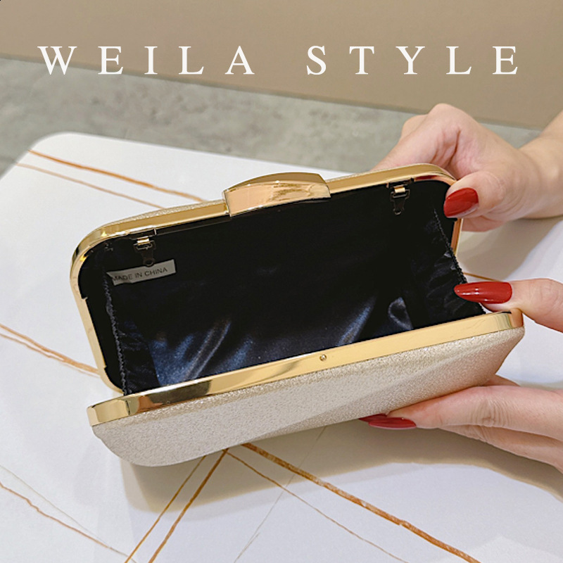 Fashion Womens Bag Champagne gold Handheld Crossbody Evening Bag Versatile Party Annual Meeting Small Bag