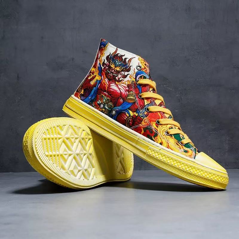 Jifffly Vulcan for Men Korean Version Niche Dance Sneakers Chinese Men's Shoes Street Style Hip Hop National Trend