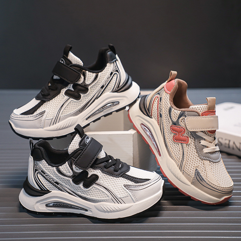 Kid's Shoes 2025 New Kids Shoes Boys Girls Sports Sneakers Breathable Mesh Lightweight Dad Shoes Casual Athletic Walking Shoes for Children Free 