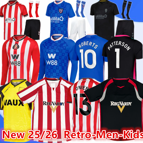 2025 2026 spots SUNDERLAND Retro 25 26 yellow Soccer Jersey STEWART SIMMS ROBERTS AMAD WHITEHEID CLARKE DAJAKU EMBLETON 92 93 94 05 06 Football Shirt PRITCHARD 666