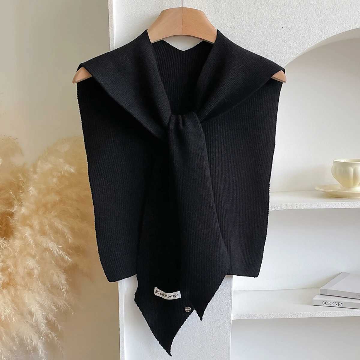 2025 Korean Knitted Shl Summer Air Conditioning Fake Collar Neck Guard Knit Thin Knotted Ce Shoder Scarf For Wen Y250918