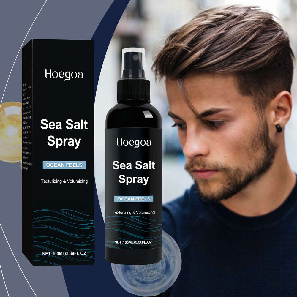 Hoegoa Men's Sea Salt Fluffy Long-lasting Refreshing Hair Root Texture Care Styling Spray